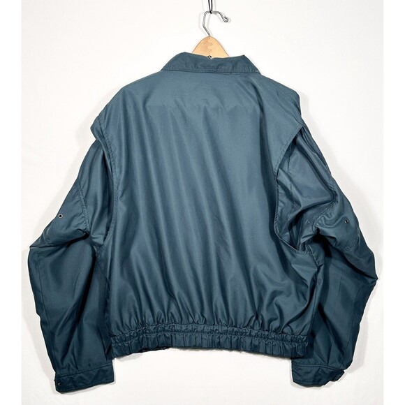 Vtg 90s MV Sport American Road Line Windbreaker Jacket Men Large Green Hooded - Picture 9 of 13